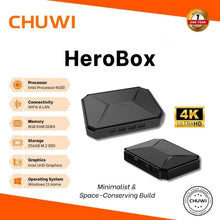 CHUWI HeroBox Intel Celeron N100 Mini PC Up To 2.7GHz Mini PCs 8GB RAM 256GB SSD Windows 11 Mini Desktop Computer