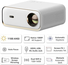 Wanbo X5 Projector 4K 1080P 20000 Lumens 1100ANSI Android 9.0 Dual Band Wifi 6 Projetor Office Home Theater Beamer Projector - Multimedia Projectors