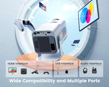 TOPTRO TR27 Mini Portable Projector 4K Support 20000 Lumens Full HD 1080P Native 270° Rotating Projector Home Theater Projector
