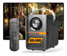 HONGTOP P10 Android Smart Mini Projector 300ANSI Lumen Portable Projector 4K with WIFI Bluetooth 1080P Home Movie Theater Beamer 4GB 64GB Android 10 Projector - Multimedia Projectors