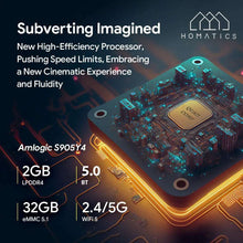 HOMATICS Box R Lite 4K TV Box Androidtv 12 Google & Netflix Certified Amlogic S905Y4 Wifi BT5.0 2GB 32GB Support Dolby Atmos