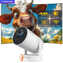 Magcubic HY300 UItra 4K Projector with Electronic Focus 720P 300ANSI Speaker Portable Android11 BT5.4 180° flexible Home Outdoor