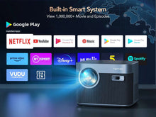 TOPTRO X7 Projector 4K Android 9.0 26000 Lumens native 1080P WiFi6 Bluetooth Projector Auto Focus/Keystone Outdoor Home Theater
