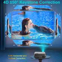 Wimius P20 Projector 10000 Lumens Video Projector Full HD 1080P Native Projector Support 4K Home Theater Portable Mini Projector
