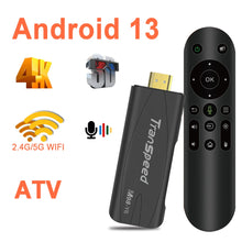 Transpeed TV Stick Android 13 ATV With TV App 4K 3D 2.4G&5G Voice Assistant Control Media Player TV Receiver Set Top Box - Multimedia Projectors