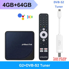 RockTek G2 4K Android TV 12 Stream Box with Netflix Google Certified Amlogic S905X4-K 4G64G Support DTS Dolby Audio Dolby Vision - Multimedia Projectors