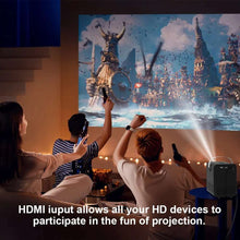HONGTOP P10 Android Smart Mini Projector 300ANSI Lumen Portable Projector 4K with WIFI Bluetooth 1080P Home Movie Theater Beamer 4GB 64GB Android 10 Projector