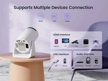 Wimius S27 projector Native 720p with 270° rotating bracket 300 ANSI 5G WiFi Bluetooth Auto Keystone Home Cinema Projector