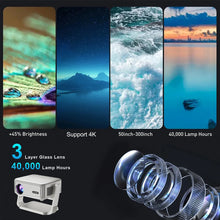 Salange P90 Android Projector 1080P Support 4K 350 ANSI Wifi6 BT5.0 Home Cinema Mini Video Beamer Portable - Multimedia Projectors