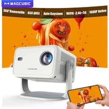 Magcubic L018 4K Android11 Projector 650ANSI Native 1080P Auto Focus & Keystone BT5.2 WIFI6 Allwinner H713 Portable 360° Rotate