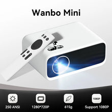 Wanbo Mini Pro Protable Multimedia 720P Smart Projector Home Theater Video Beam LED 250 ANSI Projector Full HD - Multimedia Projectors