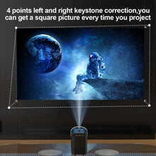 HONGTOP P10 Android Smart Mini Projector 300ANSI Lumen Portable Projector 4K with WIFI Bluetooth 1080P Home Movie Theater Beamer 4GB 64GB Android 10 Projector