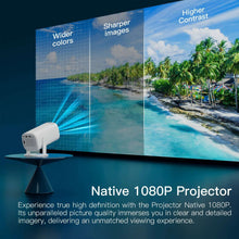 HONGTOP P30 Smart Mini Projector Android 11 WiFi6 Support 4K 1080P Projector 2.4G&5G WiFi 1280*720P Smart Home Cinema Portable Projector