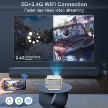 Salange P90 Android Projector 1080P Support 4K 350 ANSI Wifi6 BT5.0 Home Cinema Mini Video Beamer Portable - Multimedia Projectors