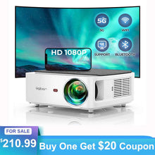 YABER V6 5G WiFi Bluetooth Projector Full HD Native 1080P Support 4K Projectors 4P/4D Keystone Home&Outdoor Video Projector