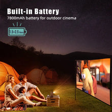 BYINTEK P20 3D 4K Cinema 1080P Smart Android Wifi LED DLP Home Theater Outdoor Portable Mini Projector with Battery - Multimedia Projectors