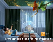 TOPTRO TR27 Mini Portable Projector 4K Support 20000 Lumens Full HD 1080P Native 270° Rotating Projector Home Theater Projector