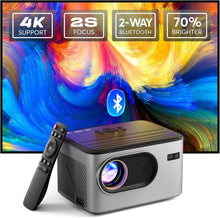 [2s Focus with Remote] PANSEBA 4K Projector, Native 1080P Bluetooth Projector, Portable Outdoor Movie Projector, Mini Projector for Home Theater, Compatible with Smartphone,HDMI,USB,TV Stick mprojectors.com