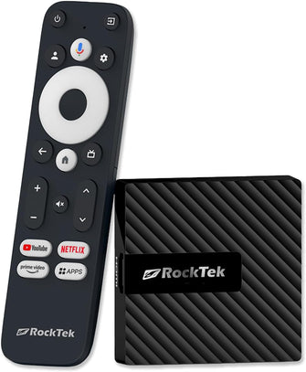 RockTek GB1 TV Dongle Netflix Google Certified 2GB DDR4 16GB eMMC Realtek1315C A55 Support Dolby Atmos Vision Wifi BT Mini Box - Multimedia Projectors