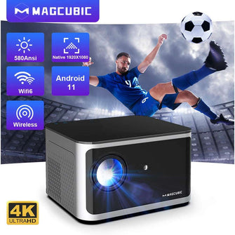 Magcubic HY350 Pro Android 11 4K Smart Projector 580ANSI 1920*1080P Full HD Wifi6 BT5.0 Allwinner H713 Voice Control Home Cinema Theater